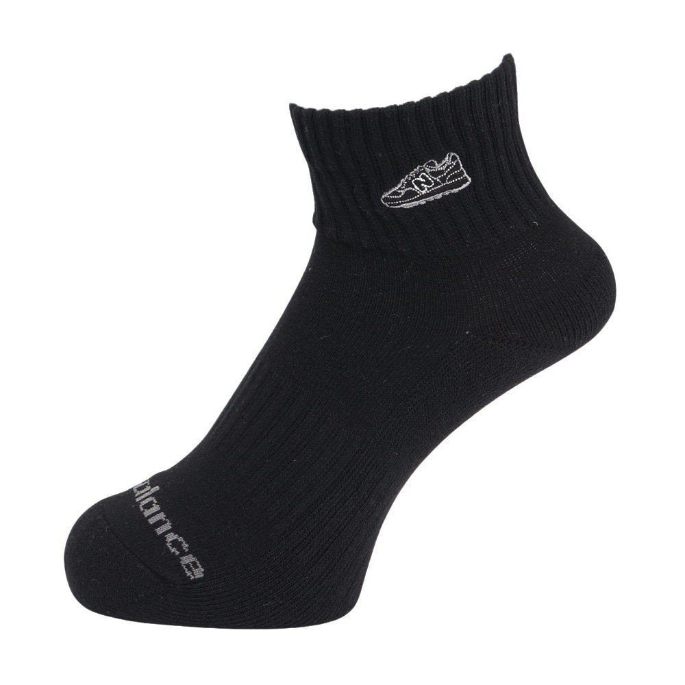 ニューバランス（new balance）（メンズ）ソックス ミッドレングス 3足組  M-LLサイズ Wappen LAS55658BK 新年度 新学期 新調 部活 学生 衣替え