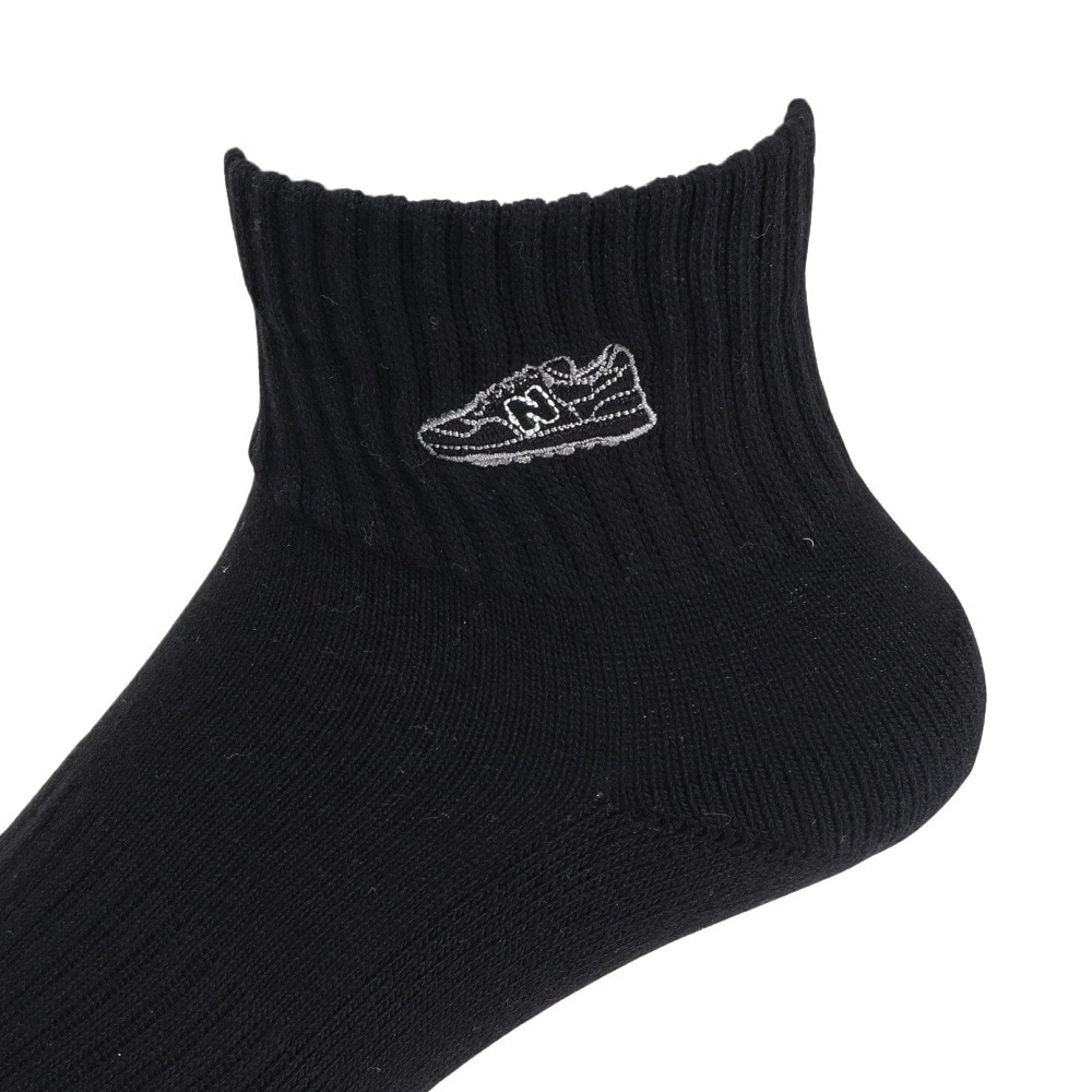 ニューバランス（new balance）（メンズ）ソックス ミッドレングス 3足組  M-LLサイズ Wappen LAS55658BK 新年度 新学期 新調 部活 学生 衣替え
