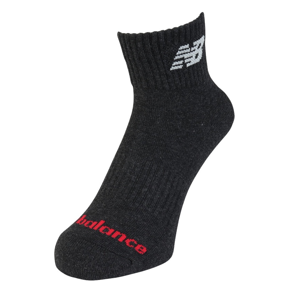 ニューバランス（new balance）（メンズ、レディース）ソックス ミッドレングス 3足組 LAS55637AS1