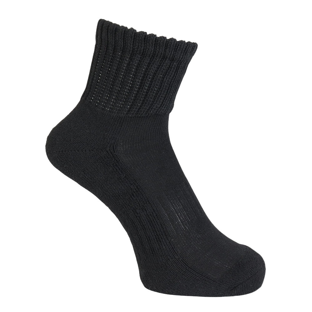 その他ブランド（OTHER BRAND）（メンズ）ヒートクロス アンクルソックス 3足組 ゆったり 894CO5GSA0082 BLK