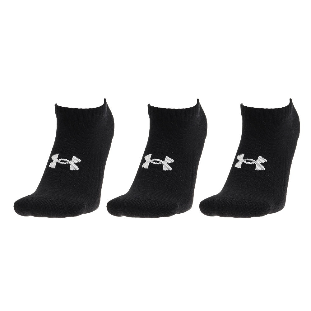 アンダーアーマー（UNDER ARMOUR）（メンズ）コア ノーショーソックス 3足組 1363241 001