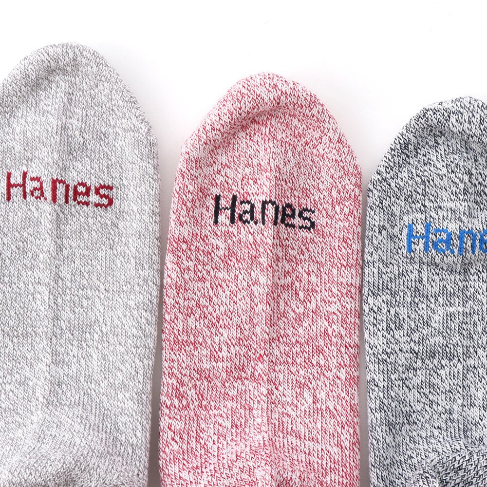 Hanes（メンズ）3足組 スニーカーイン ソックス撚り ノンパイル HMSCS401 2