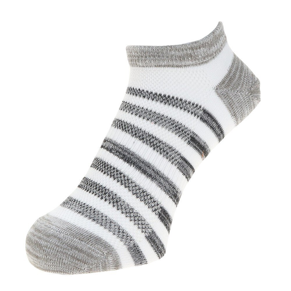 ノーブランド（NO BRAND）（メンズ）甲メッシュボーダーSI ソックス 3足組 894NN2OK4683GRY