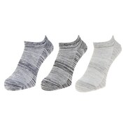 ノーブランド(NO BRAND)(メンズ)甲メッシュボーダーSI ソックス 3足組 894NN2OK4689GRY