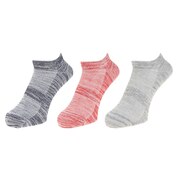 ノーブランド(NO BRAND)(メンズ)甲メッシュボーダーSI ソックス 3足組 894NN2OK4690GRY