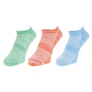ノーブランド(NO BRAND)(メンズ)甲メッシュボーダーSI ソックス 3足組 894NN2OK4691BLU