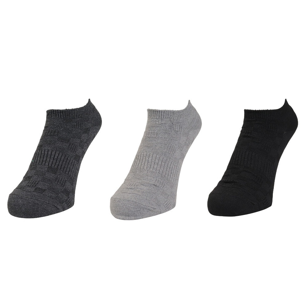 その他ブランド（OTHER BRAND）（メンズ）消臭ショート丈ソックス 3足組 GRYCGYBLK 894NN3OK0077
