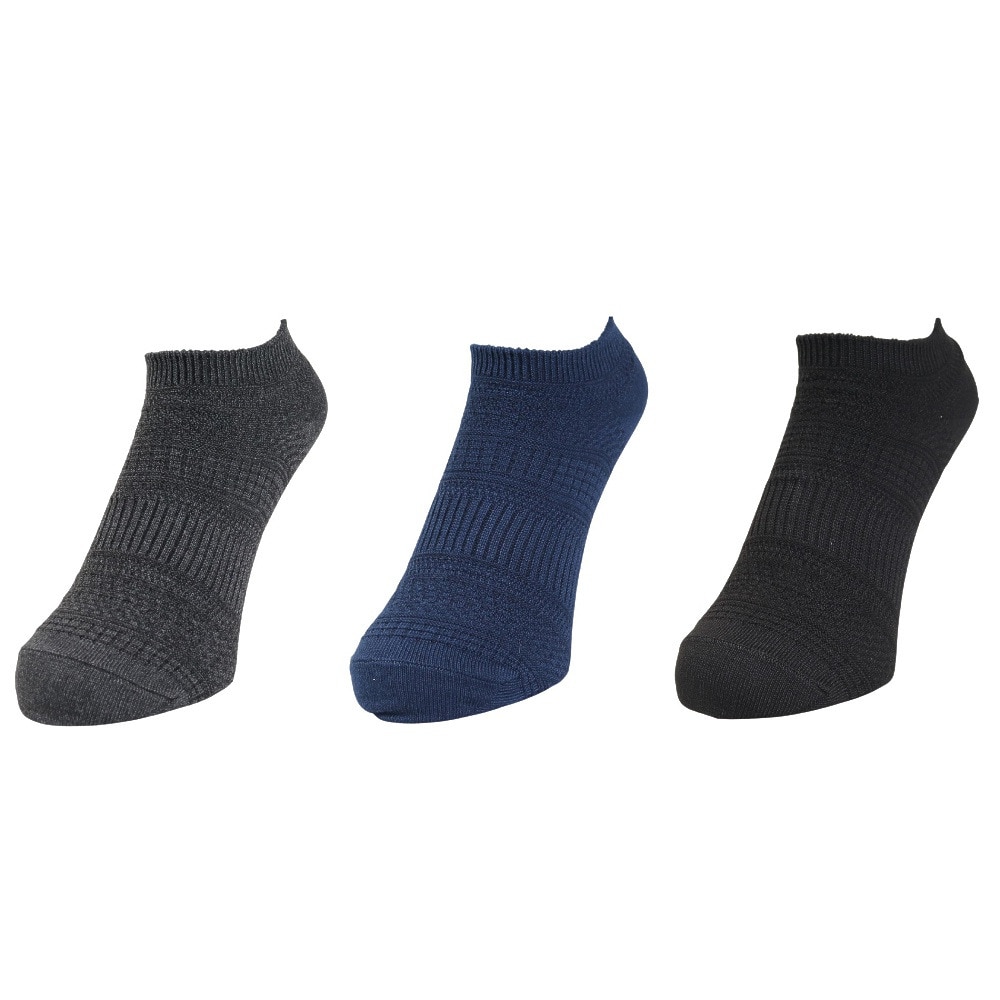 その他ブランド（OTHER BRAND）（メンズ）消臭ショート丈ソックス 3足組 NVYCGYBLK 894NN3OK0078