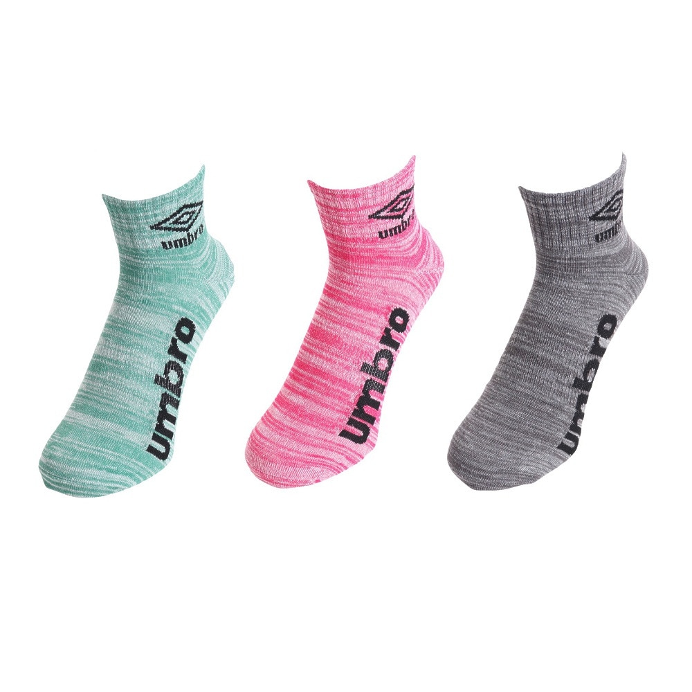 アンブロ（UMBRO）（メンズ）3足組 ショートソックス UUAVJB03 MGPG | スポーツ用品はスーパースポーツゼビオ