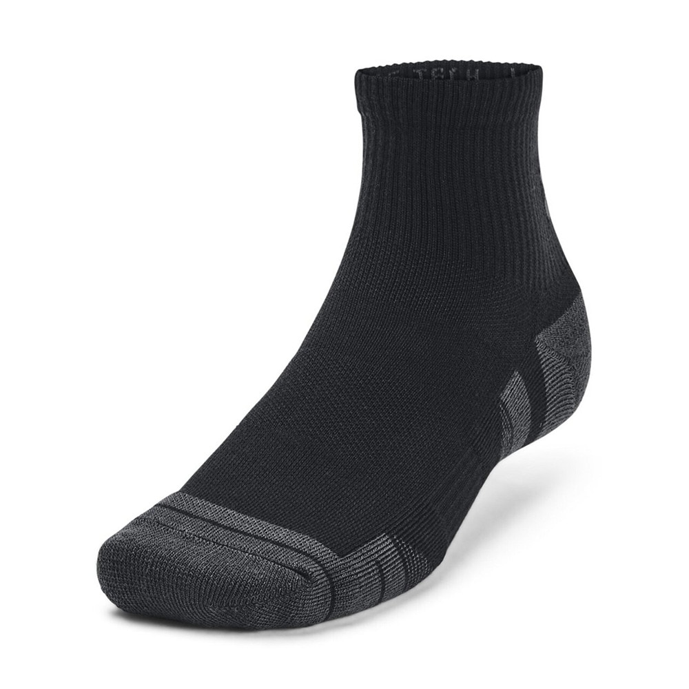 アンダーアーマー（UNDER ARMOUR）（メンズ）パフォーマンステック クオーター ソックス 3足組 1379510 001 黒