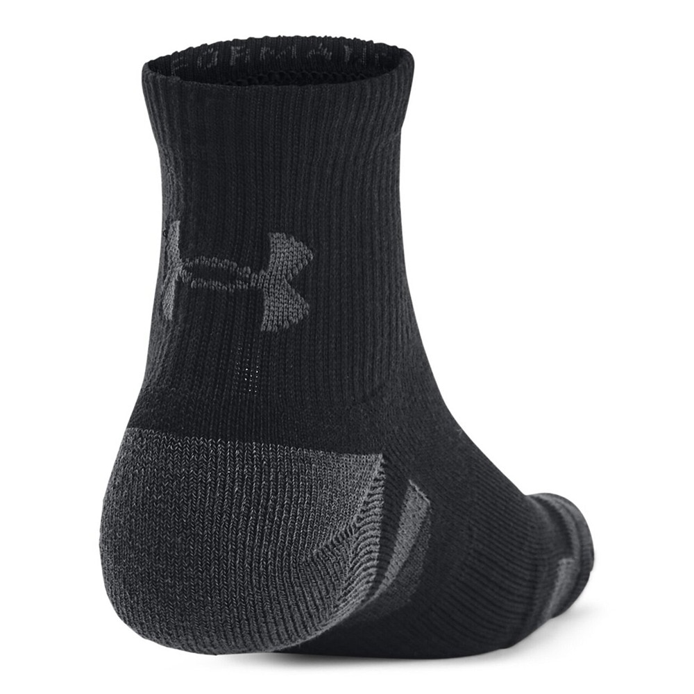 アンダーアーマー（UNDER ARMOUR）（メンズ）パフォーマンステック クオーター ソックス 3足組 1379510 001 黒