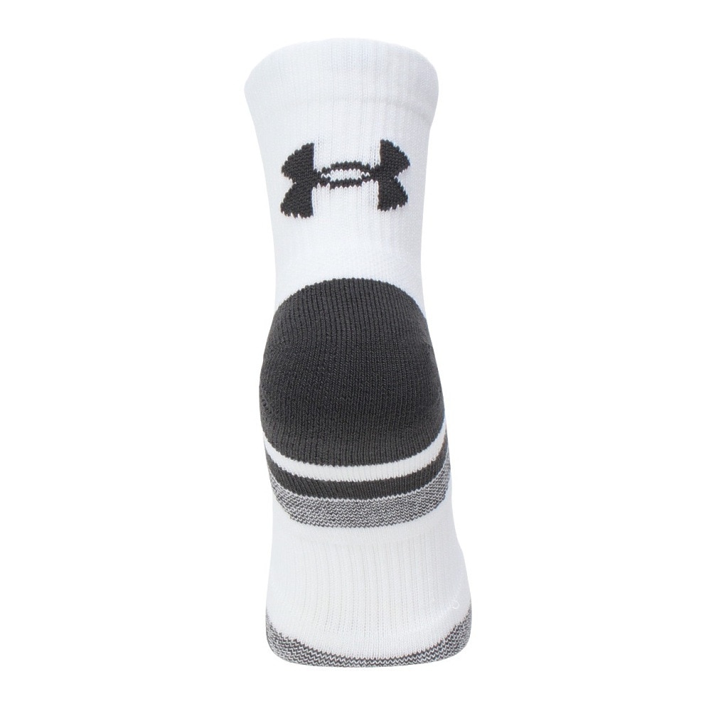 アンダーアーマー（UNDER ARMOUR）（メンズ）パフォーマンステック クオーター ソックス 3足組 1379510 100 白