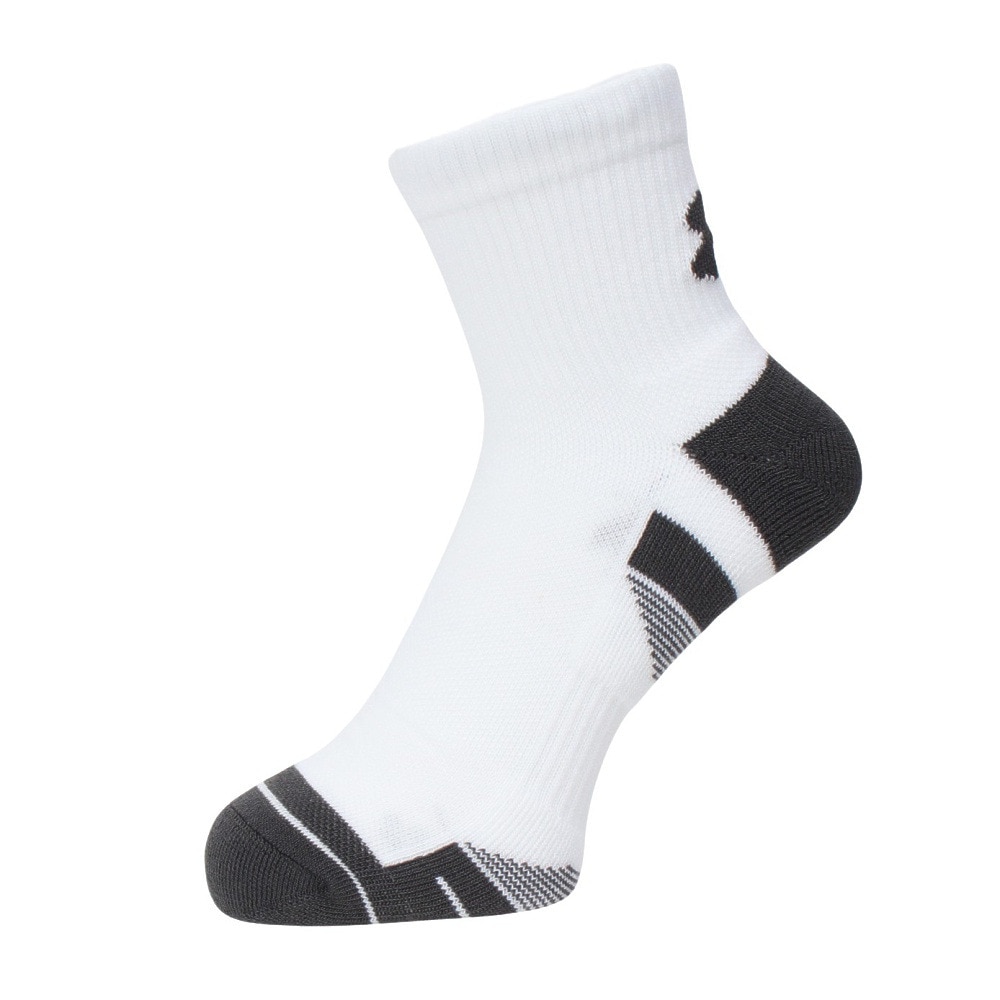 アンダーアーマー（UNDER ARMOUR）（メンズ）パフォーマンステック クオーター ソックス 3足組 1379510 100 白
