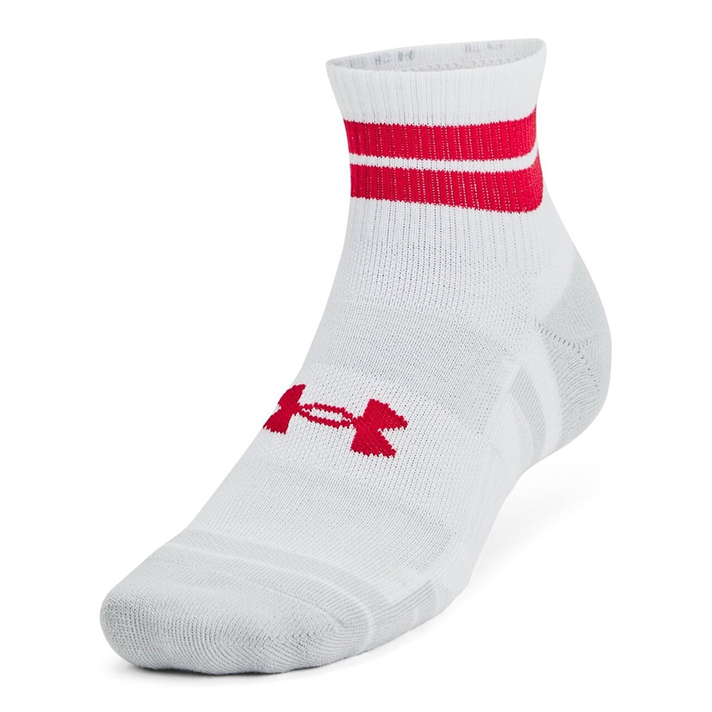 アンダーアーマー（UNDER ARMOUR）（メンズ、レディース）パフォーマンステック ノベルティ クオーター ソックス 3足組 1382943 102 白
