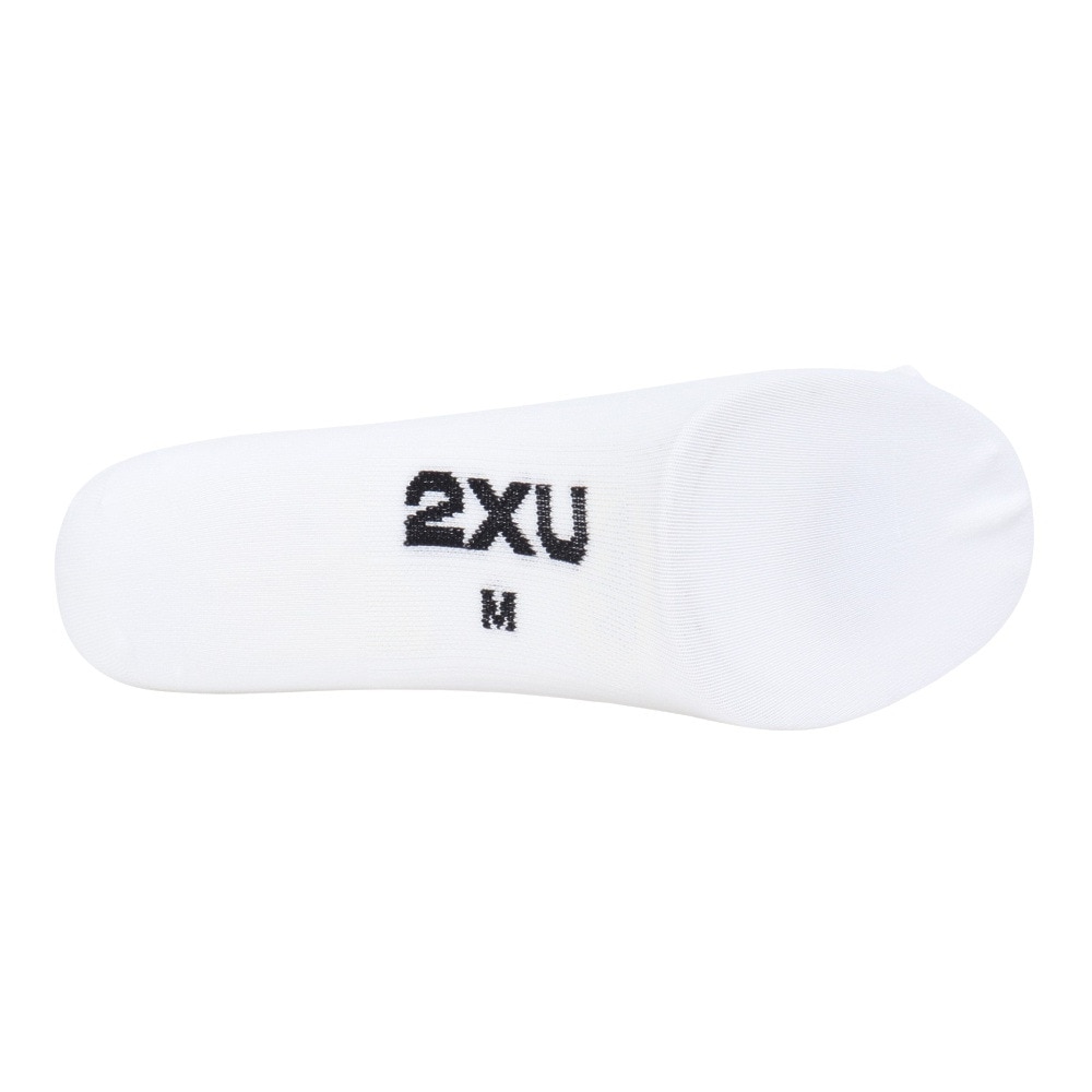 ツー・タイムズ・ユー（2XU）（メンズ、レディース）インビジブル ソックス 3足組 UQ6550E-WHT/BLK ホワイト