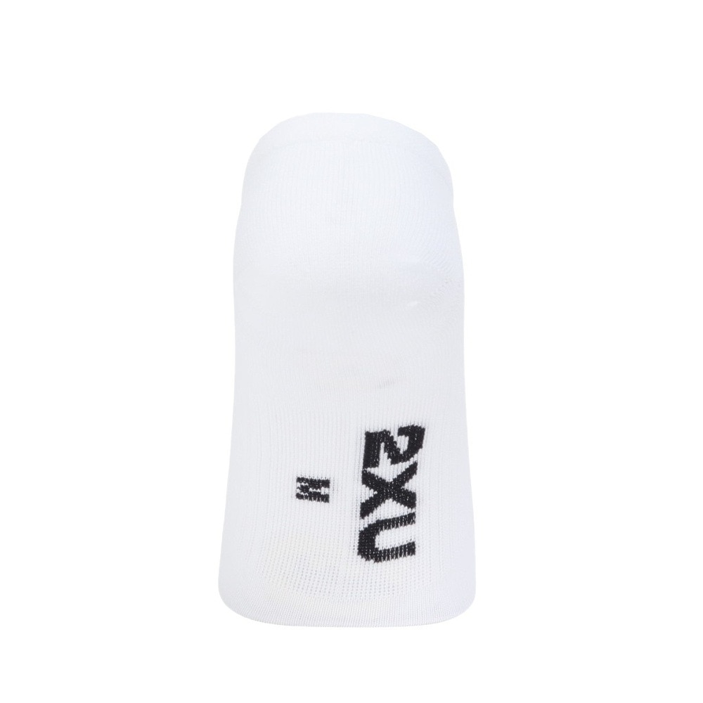 ツー・タイムズ・ユー（2XU）（メンズ、レディース）インビジブル ソックス 3足組 UQ6550E-WHT/BLK ホワイト
