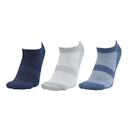 (メンズ)靴下 冷感ショート丈ソックス 3足組 GRYBLUNVY 25-28センチ 894CO5GSA0015 GRY 吸汗速乾 接触冷感 カジュアル