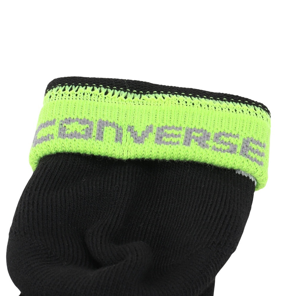 コンバース（CONVERSE）（メンズ）ショートソックス RFLCTR 黒 3足組  25-27センチ B 41900011 シンプル スポーツ 部活 学生 私服 新調 衣替え 運動 ギフト プレゼント