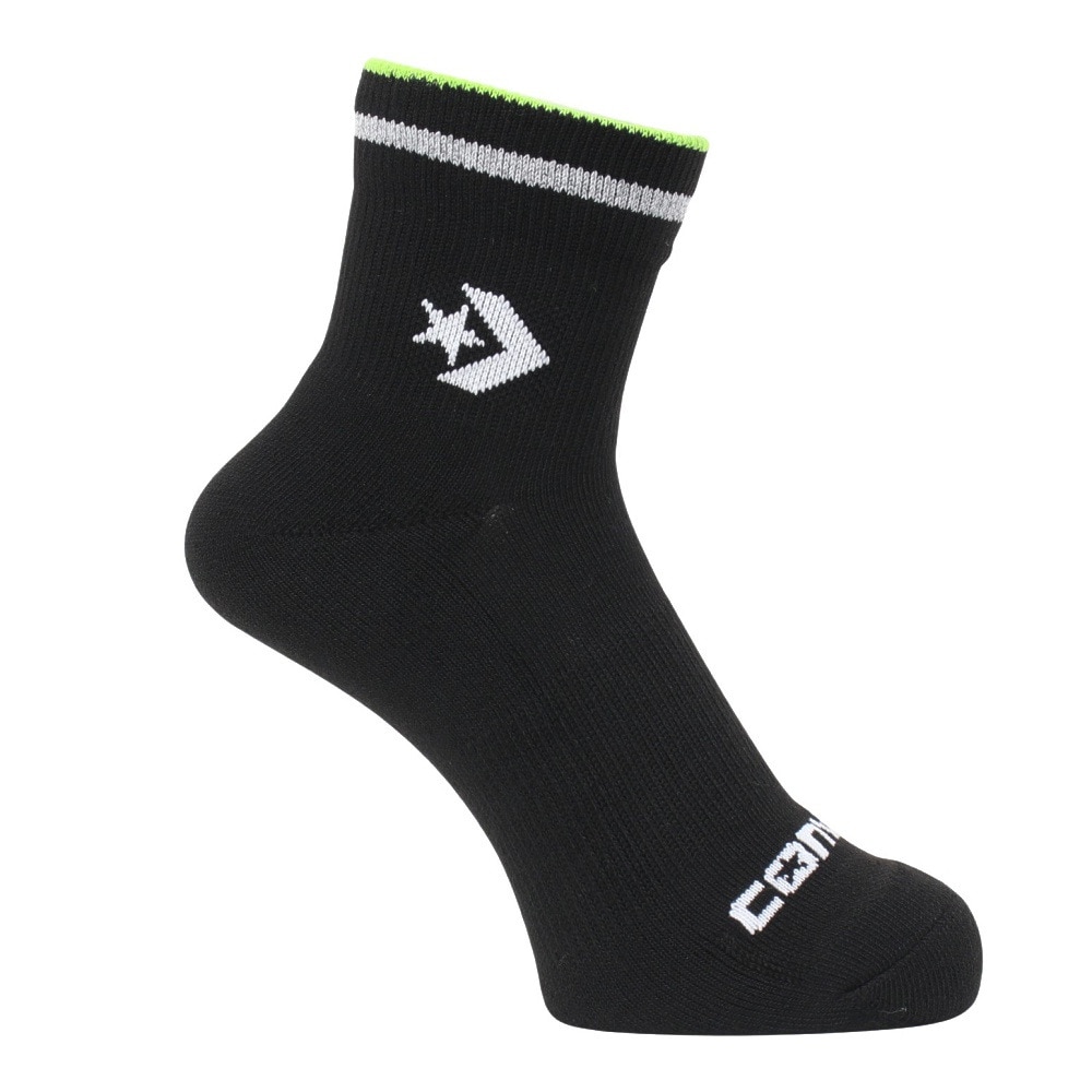 コンバース（CONVERSE）（メンズ）ショートソックス RFLCTR 黒 3足組  25-27センチ B 41900011 シンプル スポーツ 部活 学生 私服 新調 衣替え 運動 ギフト プレゼント