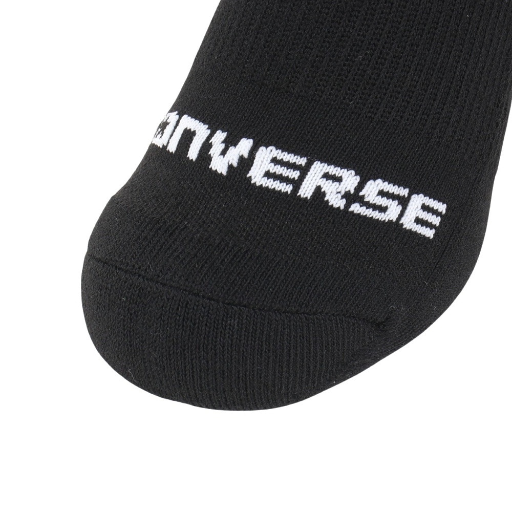 コンバース（CONVERSE）（メンズ）ショートソックス RFLCTR 黒 3足組  25-27センチ B 41900011 シンプル スポーツ 部活 学生 私服 新調 衣替え 運動 ギフト プレゼント