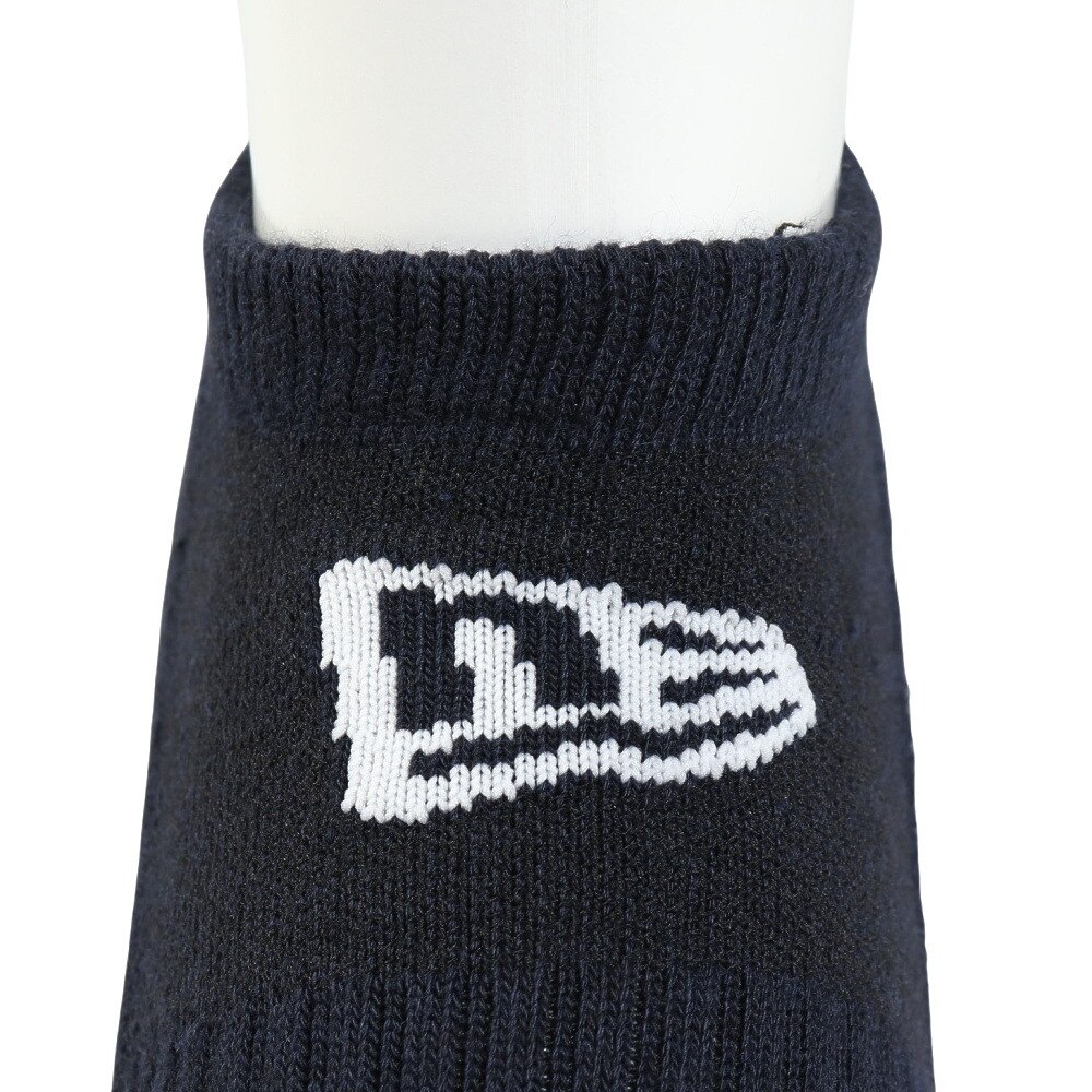ニューエラ（NEW ERA）（メンズ、レディース、キッズ）ソックス ショート 3足組 ブラック ホワイト ネイビー 14518168
