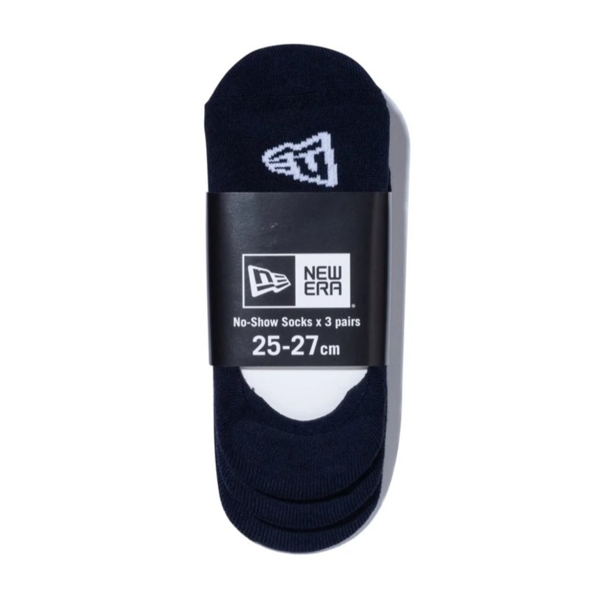 ニューエラ（NEW ERA）（メンズ、レディース、キッズ）ソックス ノーショー 3足組 紺 21-29cm 14518173 3足ソックス ノーショータイプ 学校 部活 新調