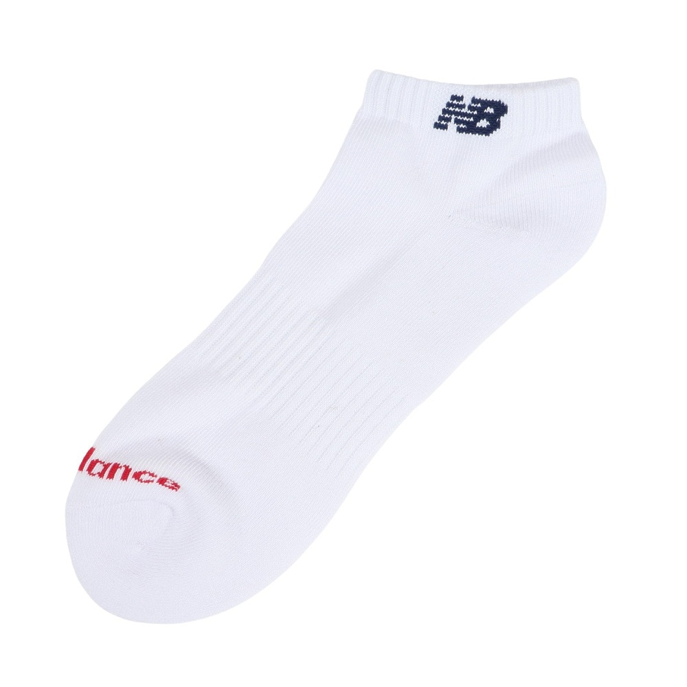 ニューバランス（new balance）（メンズ）ソックス ショートレングス 3足組 白 M-LLサイズ LAS55636WT 新年度 新学期 新調 部活 学生 衣替え 校則