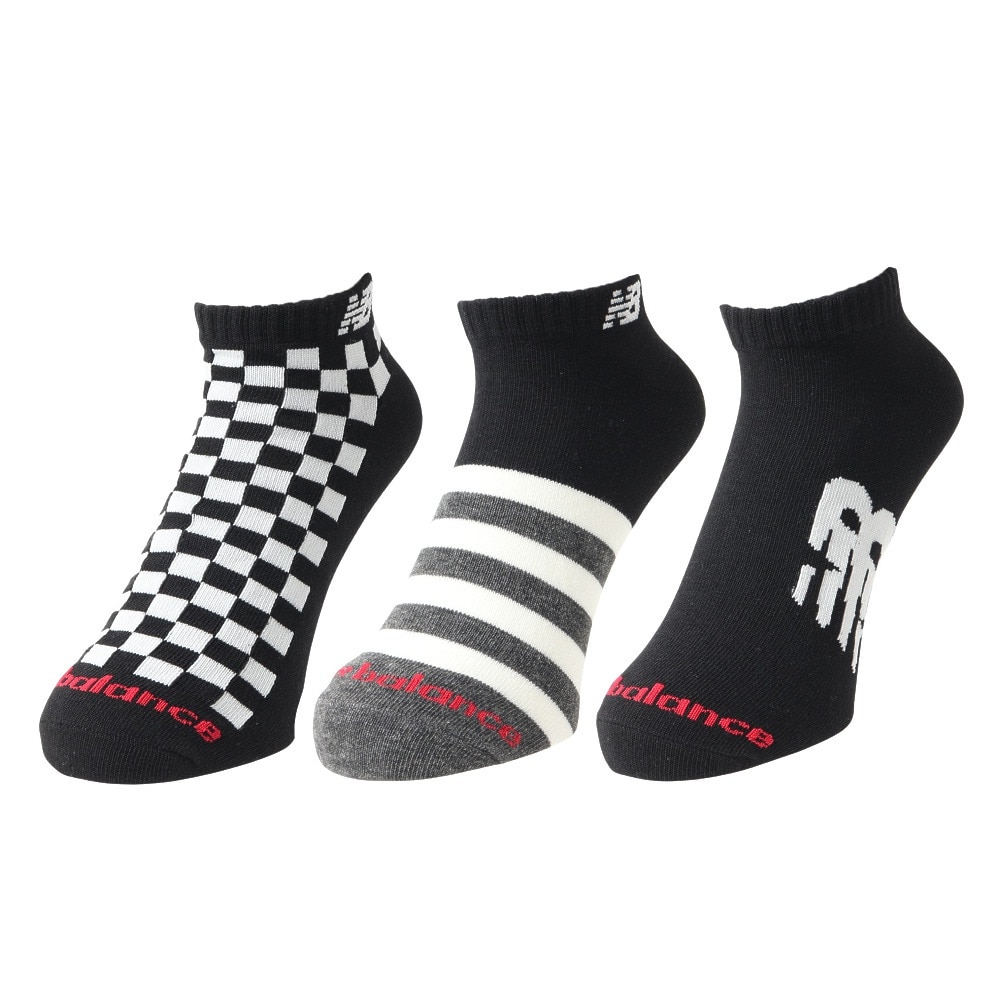 ニューバランス（new balance）（メンズ）ショートレングス 3足組 ソックス LAS55636AS8