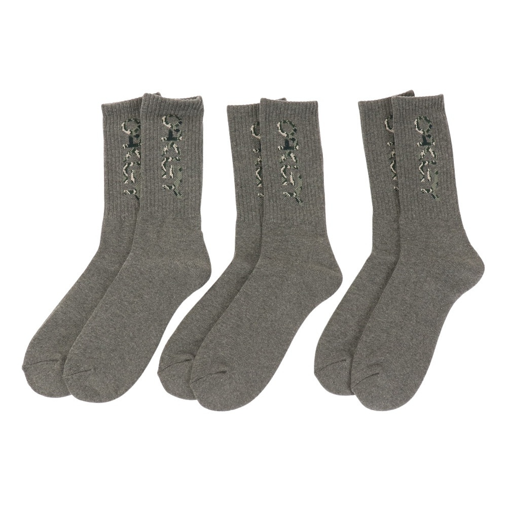 オークリー（OAKLEY）（メンズ）B1B Socks 2.0 3足組 FOS900277-27B 23-25cm 26-29cm グレー