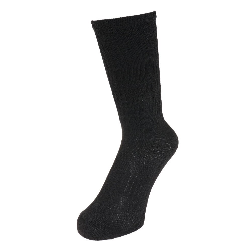 ノーブランド（NO BRAND）（メンズ）ヒートクロス 3足組 パイルソックス 25.0～28.0cm 894NN2OK0417 BLK