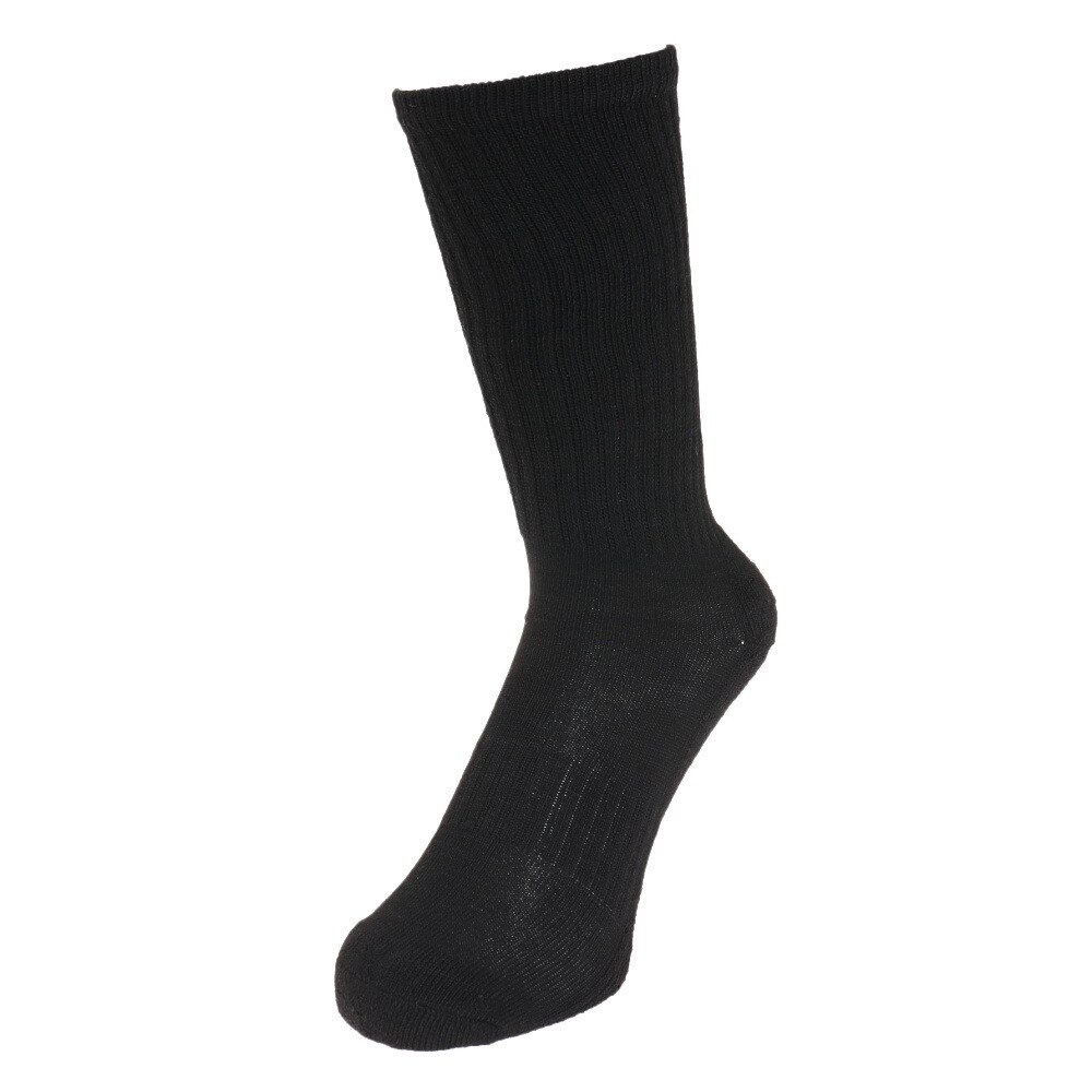 ノーブランド（NO BRAND）（メンズ）ヒートクロス 3足組 パイルソックス 25.0～28.0cm 894NN2OK0417 BLK