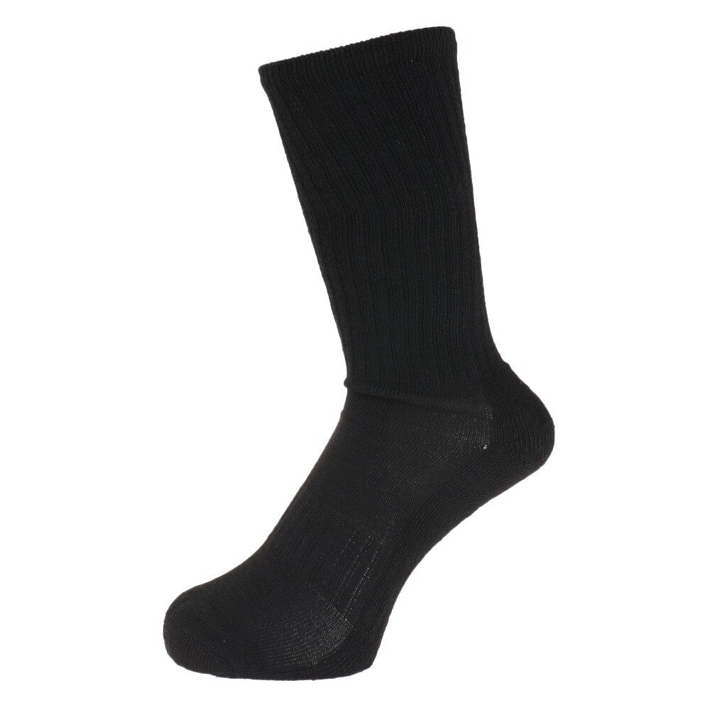 ノーブランド（NO BRAND）（メンズ）ヒートクロス 3足組 パイルソックス 25.0～28.0cm 894NN2OK0417 BLK