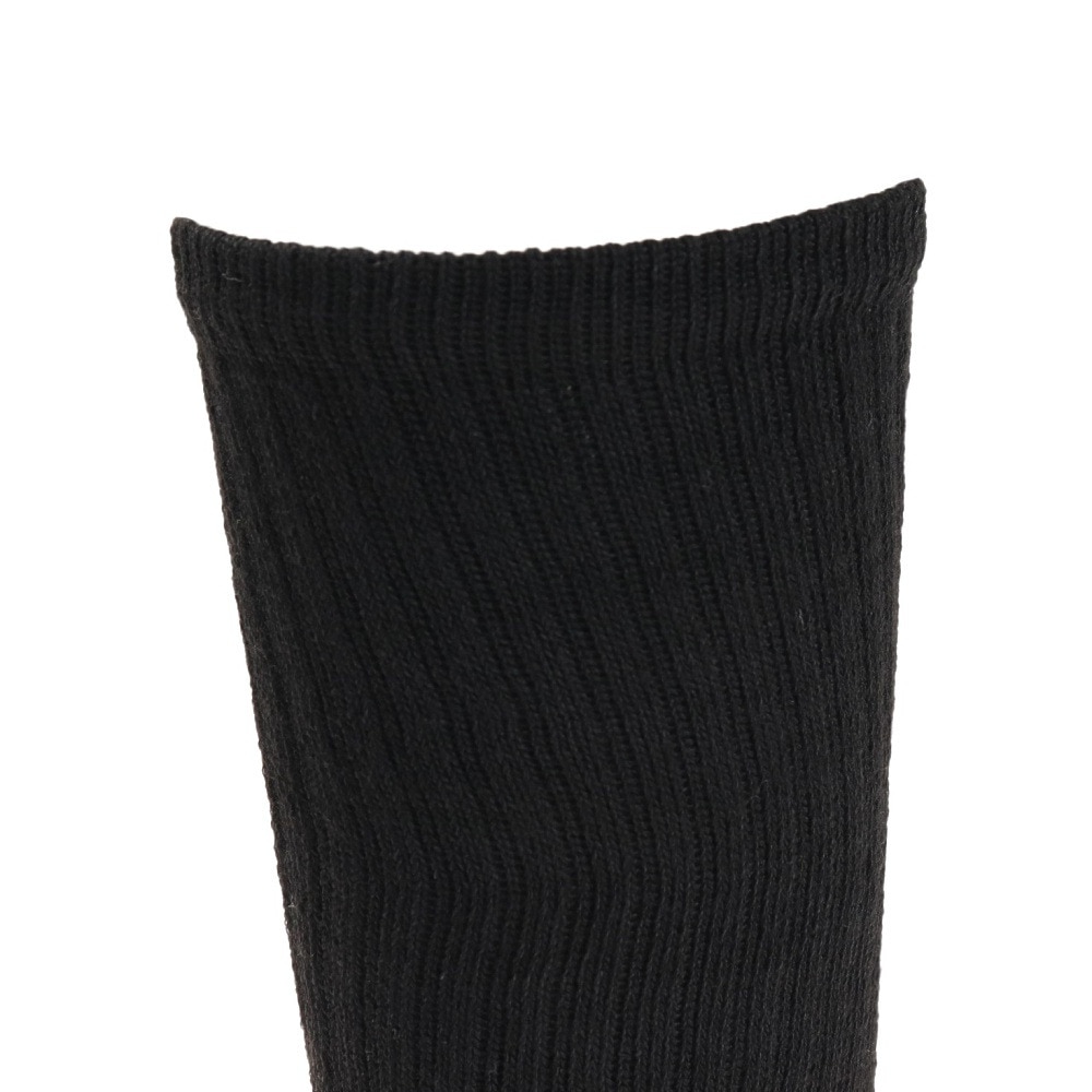 ノーブランド（NO BRAND）（メンズ）ヒートクロス 3足組 パイルソックス 25.0～28.0cm 894NN2OK0417 BLK