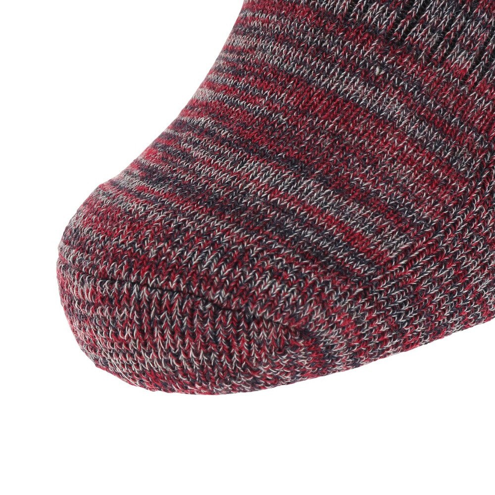 ノーブランド（NO BRAND）（メンズ）ヒートクロス 3足組 パイルソックス 25.0～28.0cm 894NN2OK0417 RED