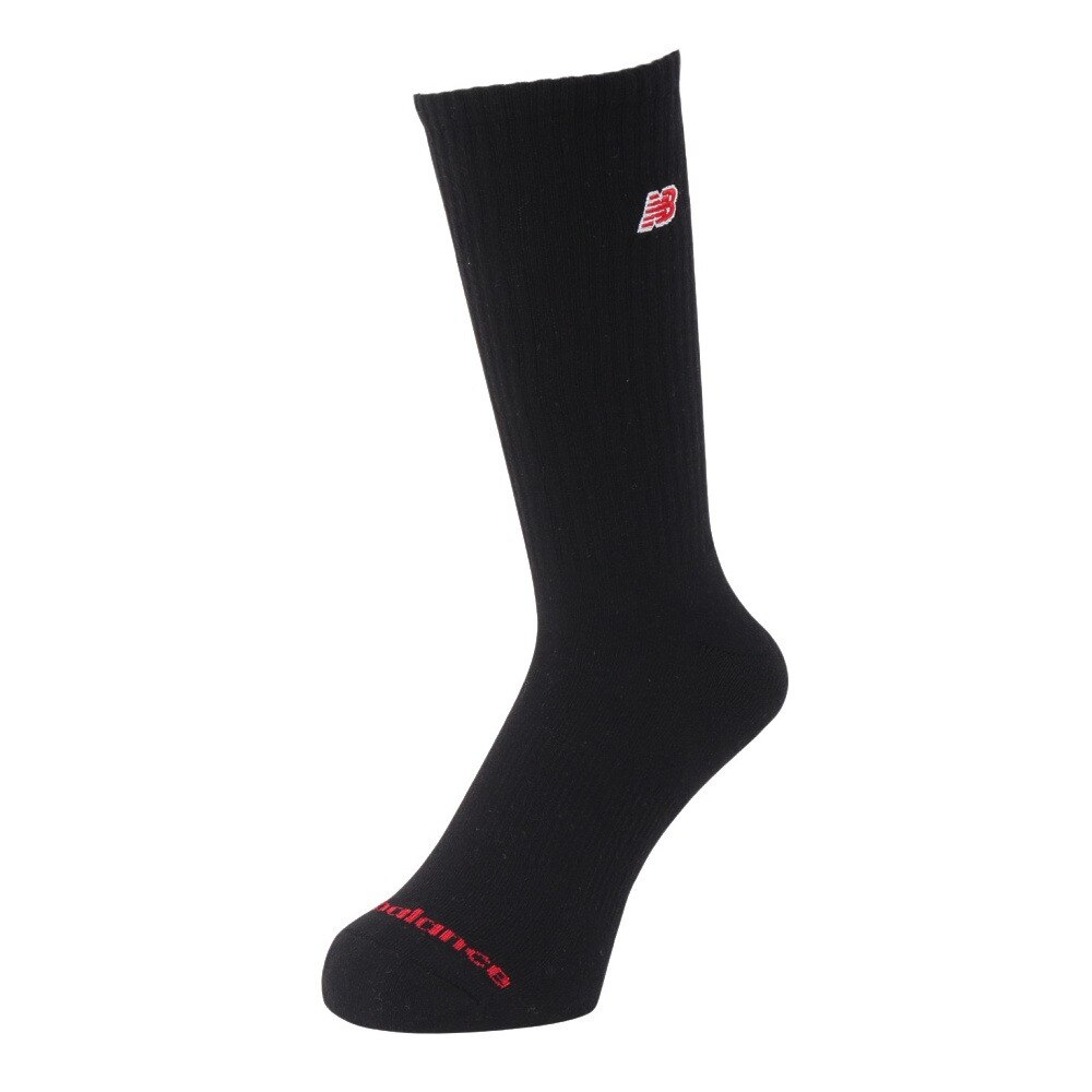 ニューバランス（new balance）（メンズ、レディース）靴下 パッチロゴ クルーソックス 3足組 M-LLサイズ LAS51263WM スト系 私服 新調 衣替え 運動