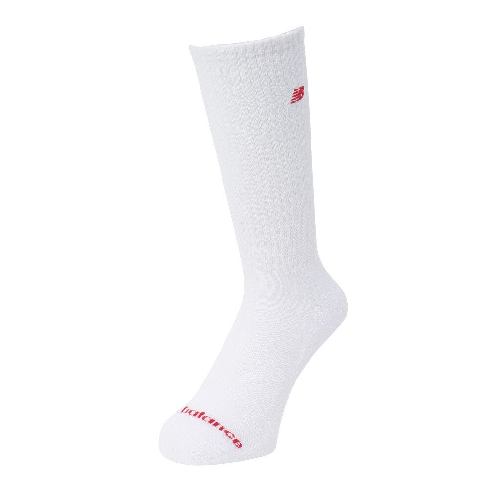 ニューバランス（new balance）（メンズ、レディース）靴下 パッチロゴ クルーソックス 3足組 M-LLサイズ LAS51263WM スト系 私服 新調 衣替え 運動
