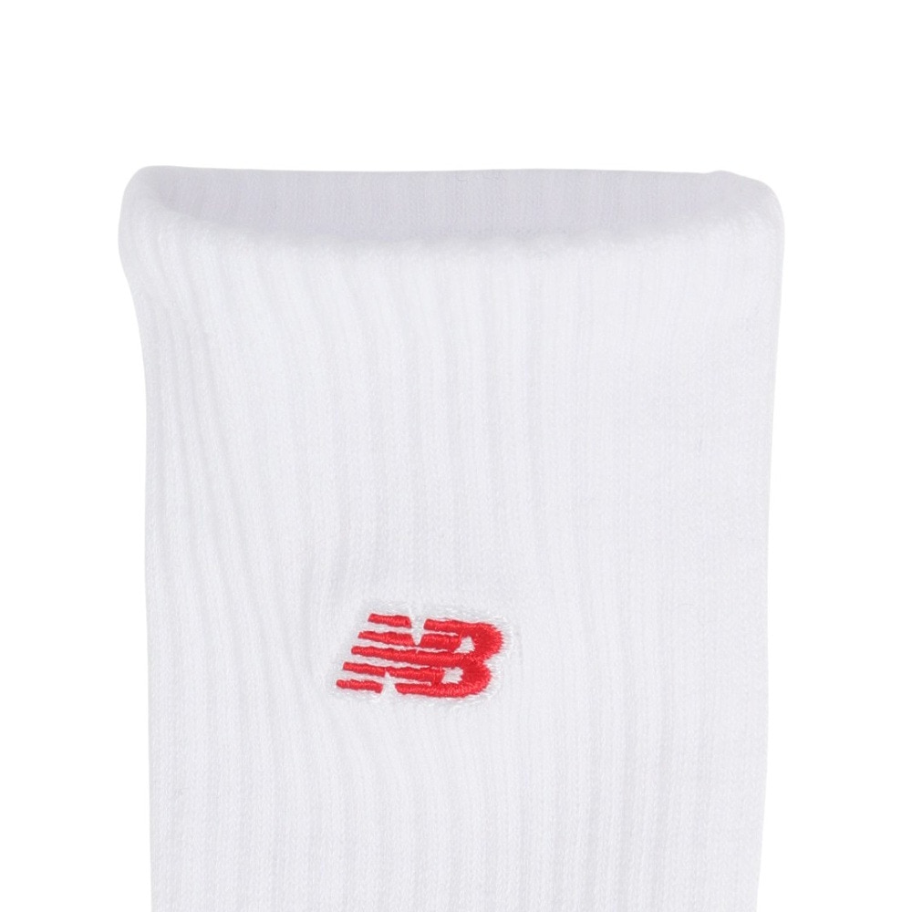 ニューバランス（new balance）（メンズ、レディース）靴下 パッチロゴ クルーソックス 3足組 M-LLサイズ LAS51263WT スト系 私服 新調 衣替え 運動