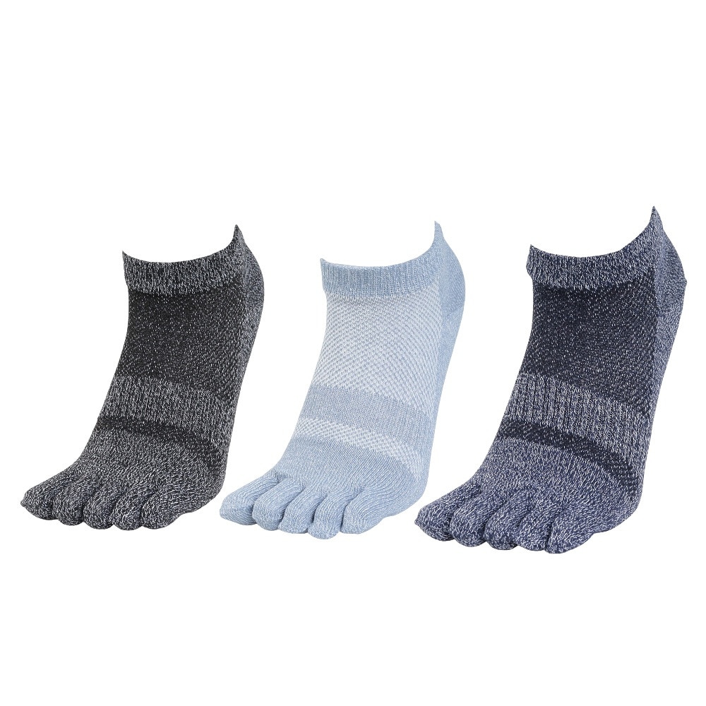 その他ブランド（OTHER BRAND）（メンズ）冷感 5本指ソックス 3足組 894NN3OK0058