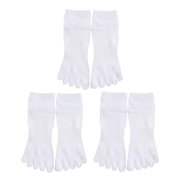 (メンズ)ノンパイル 3足組 5本指ソックス 894Q3OK0014WHT