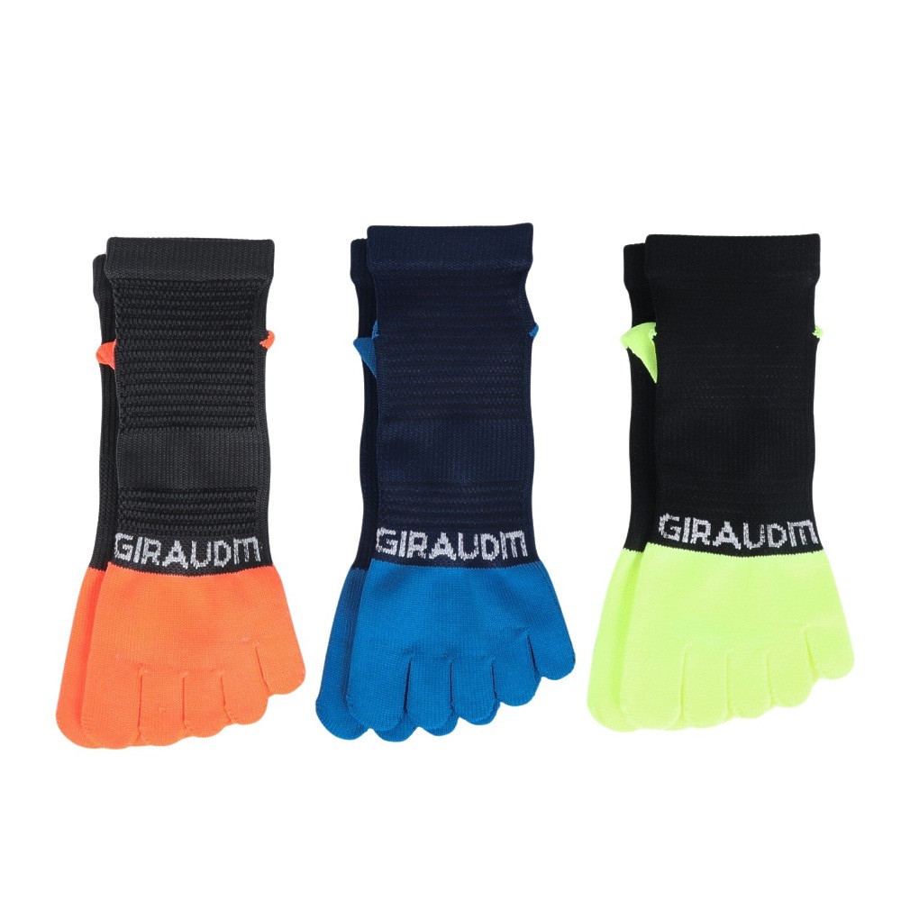 ジローム（GIRAUDM）（メンズ）ストロング5本指ソックス 3足組