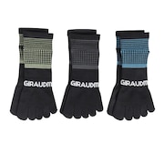 (メンズ)クール 5本指ソックス 3足組 25~28cm YELBLUGRY SK4S0207-WA894-GRYW