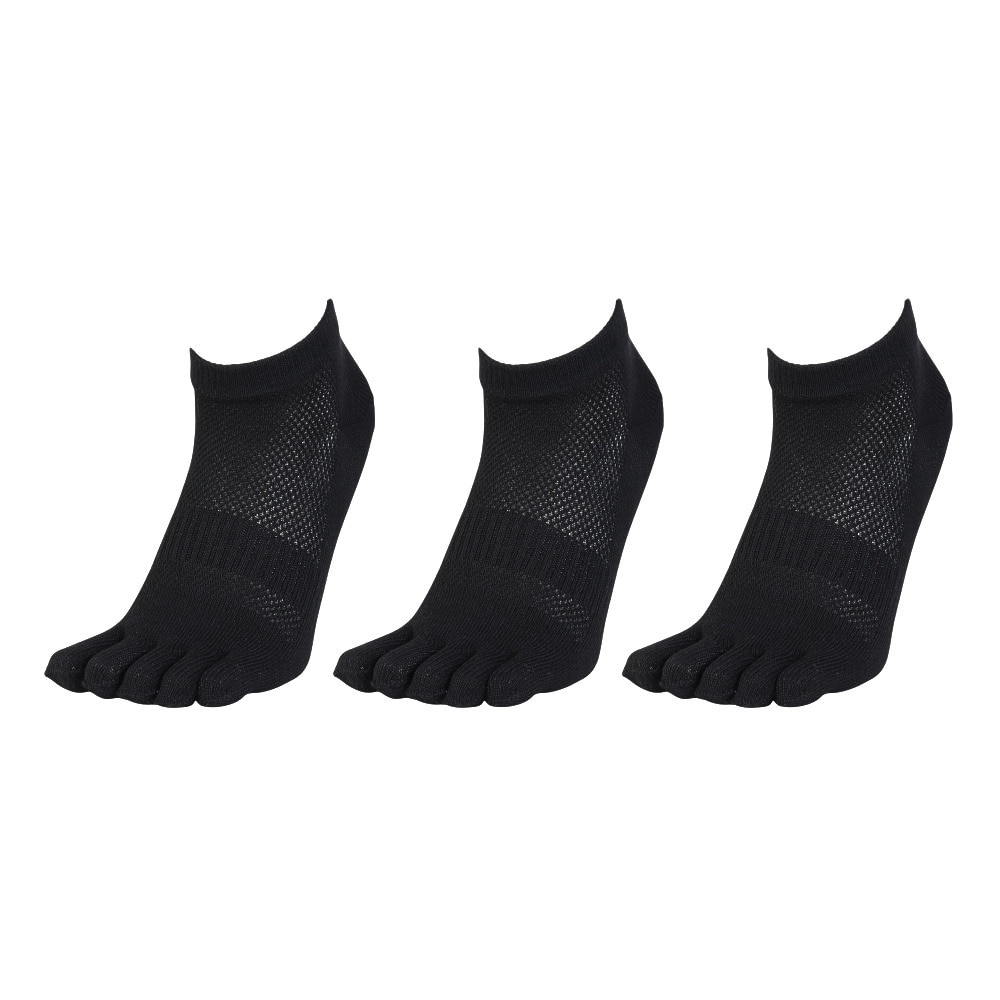 クー（Coo.）（メンズ）靴下 消臭5指ソックス 3足組 黒 25-28センチ BLK3 894CO5GSA0031 BLK 吸汗速乾 消臭 防臭 抗菌 新調 新学期 新生活