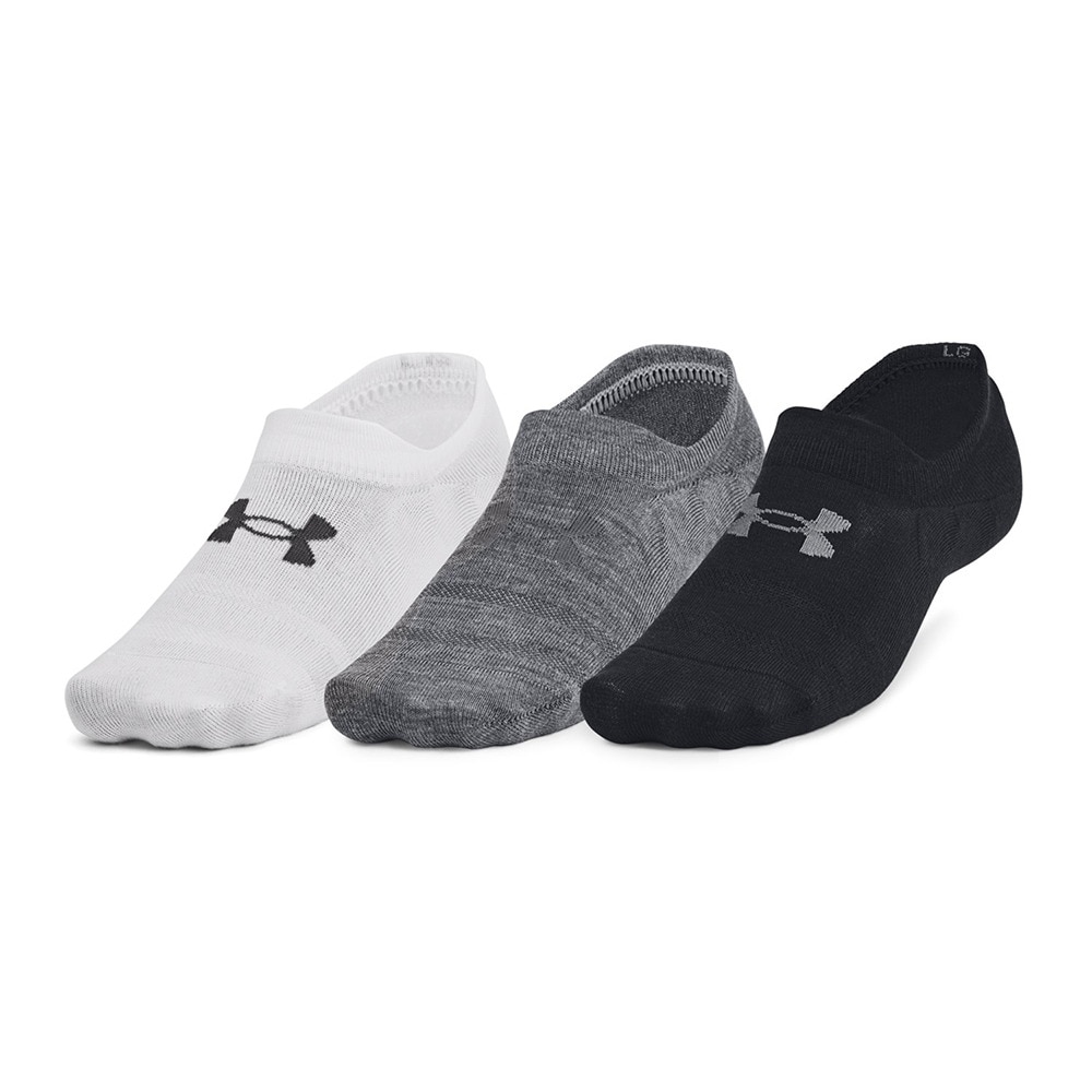 アンダーアーマー（UNDER ARMOUR）（メンズ、レディース）エッセンシャル ウルトラロー タブ ソックス 3足組 1382613 002 3色