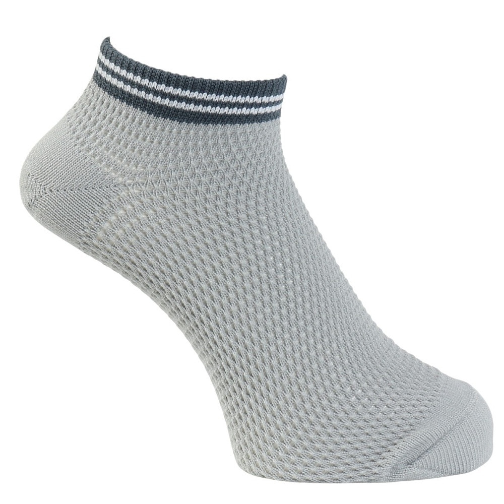 ヤックパック（YAK PAK）（メンズ）靴下 TOPライン SNK アンクルソックス グレー 25-27センチ  34E15502F  抗菌防臭 メッシュ おしゃれ 普段使い