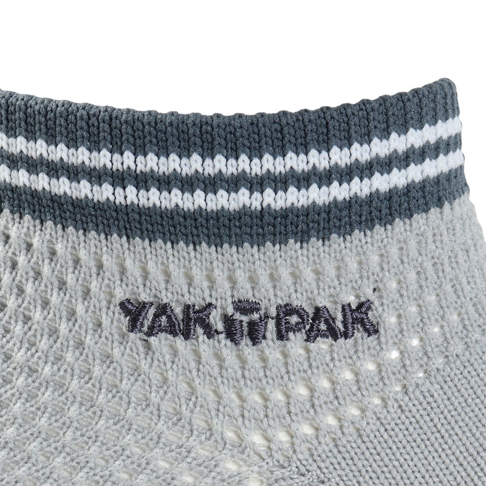ヤックパック（YAK PAK）（メンズ）靴下 TOPライン SNK アンクルソックス グレー 25-27センチ  34E15502F  抗菌防臭 メッシュ おしゃれ 普段使い