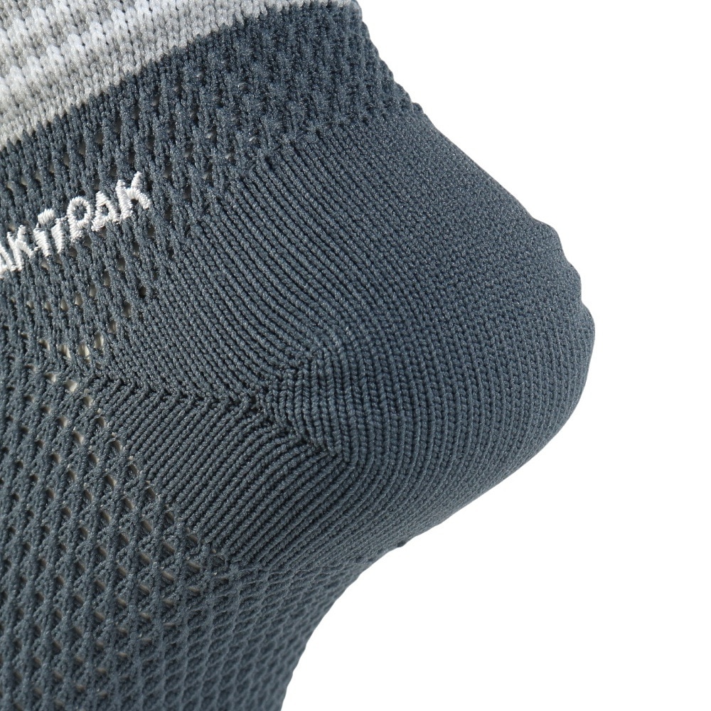 ヤックパック（YAK PAK）（メンズ）靴下 TOPライン SNK アンクルソックス チャコールグレー 25-27センチ 34E15502G  抗菌防臭 メッシュ おしゃれ 普段使い