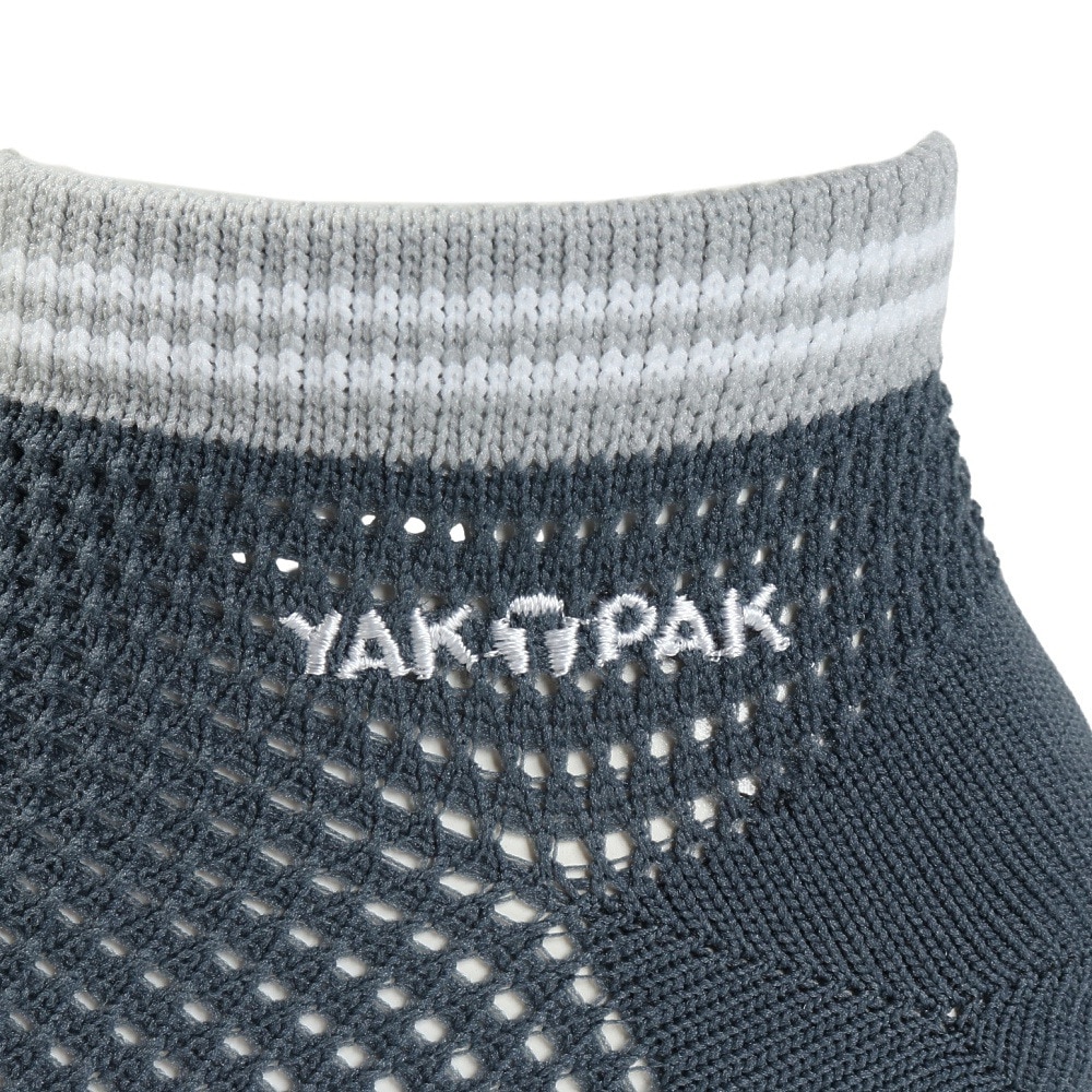 ヤックパック（YAK PAK）（メンズ）靴下 TOPライン SNK アンクルソックス チャコールグレー 25-27センチ 34E15502G  抗菌防臭 メッシュ おしゃれ 普段使い