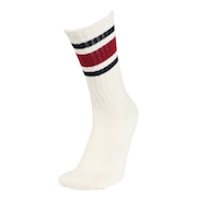 (メンズ)1足組 クルー丈 ラインソックス 894Q4GSA0046 OWHT