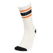 (メンズ)1足組 クルー丈 ラインソックス 894Q4GSA0048 WHT