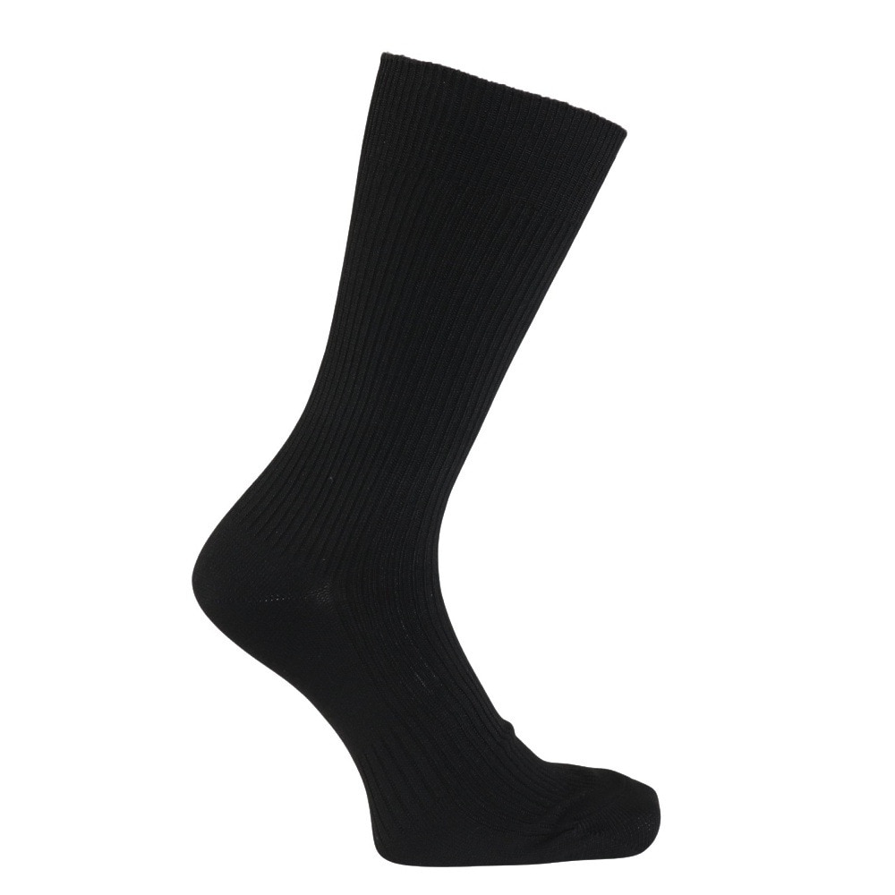 クー（Coo.）（メンズ）1足組 クルー丈 リブソックス 894Q4GSA0053 BLK